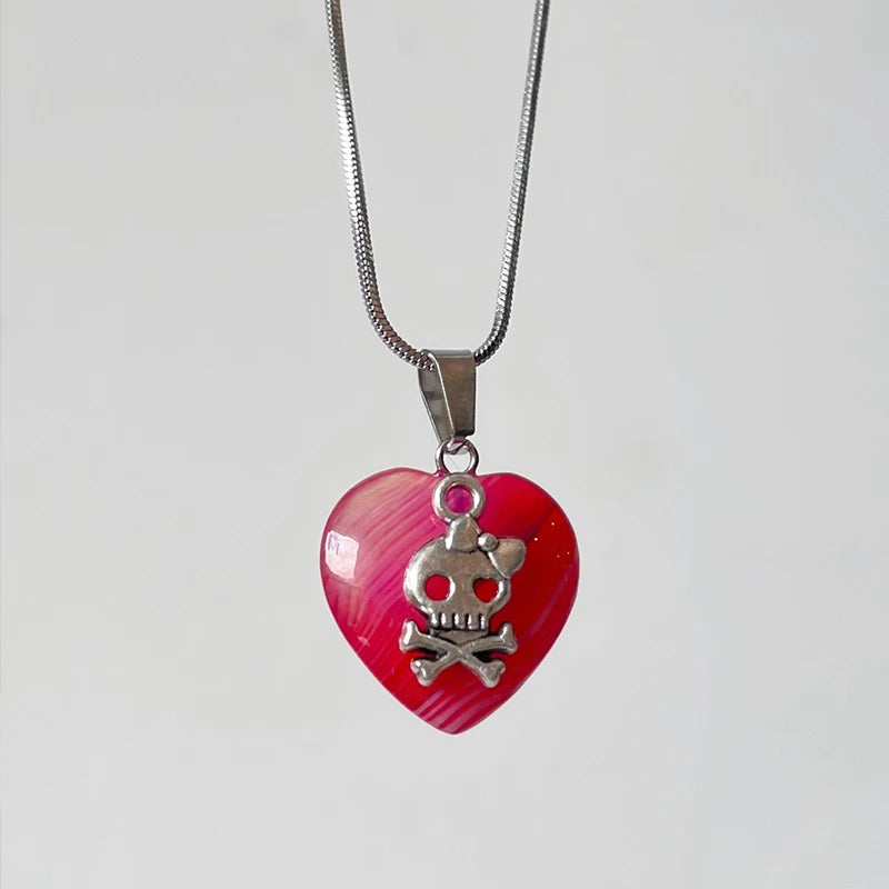 Heart Skull Necklace